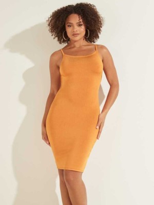 Apricot Guess Jen Cutout Women's Dresses | 7243-TVQZG
