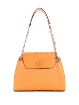 Apricot Guess Lida Convertible Women's Satchels | 4785-QBATG