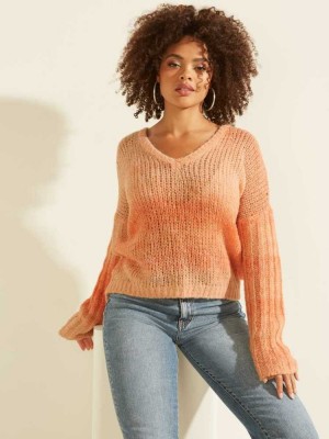 Apricot Multicolor Guess Ariane Women's Sweaters | 5942-XTAFQ
