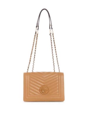 Beige Guess Lida Convertible Women's Crossbodies | 3159-JMFNP