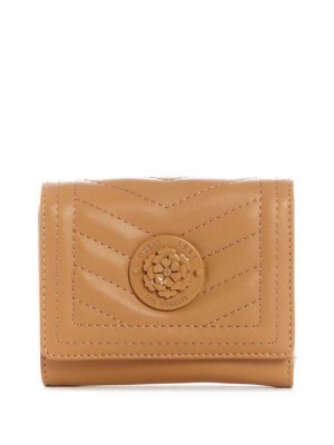 Beige Guess Lida Trifold Women's Wallets | 9684-GUOFN