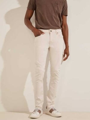 Beige Guess Skinny Men's Jeans | 9835-BNSPK