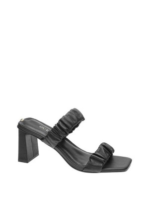 Black Guess Aindrea Heeled Mules Women's Heels Shoes | 1590-QOBEU