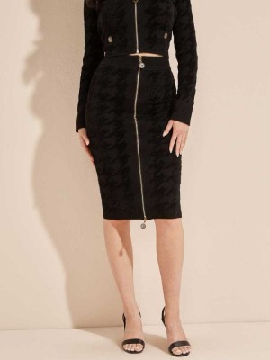 Black Guess Alexa Women's Skirts | 0476-OUTQK