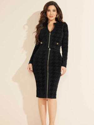 Black Guess Amber Women's Cardigan | 3710-TROED