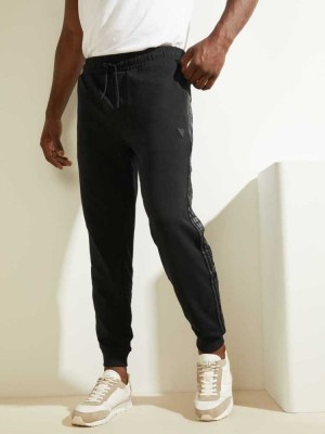 Black Guess Arlo Logo Men's Joggers | 4397-TGQLI