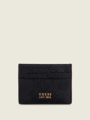 Black Guess Bea Card Holder Women's Wallets | 9341-UIEBN