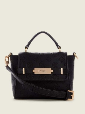 Black Guess Bea Mini Top Handle Women's Crossbodies | 5791-DJCUA