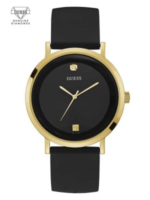 Black Guess Black and Gold-Tone Analog Men's Watches | 9302-WDJLH