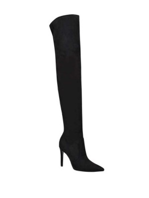 Black Guess Bonis Faux-Suede Over-the-Knee Women's Boots | 1965-YMLVW