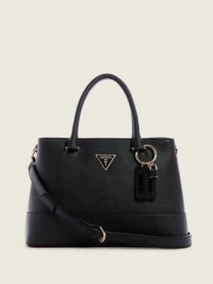 Black Guess Cordelia Luxury Women's Satchels | 2753-WBQDH