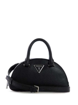 Black Guess Cordelia Mini Dome Women's Satchels | 0927-RWFCA