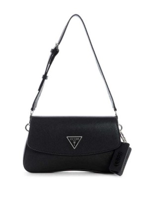 Black Guess Cordelia Women's Shoulder Bags | 2374-OJXFD
