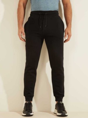 Black Guess Eco Aldwin Logo Men's Pants | 7452-DVZKQ