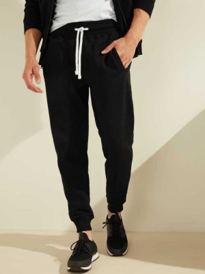 Black Guess Eco Roy Men's Joggers | 0497-JQOLT