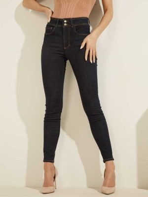 Black Guess Eco Shape Up Skinny Women's Jeans | 9376-KNDLQ