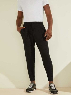 Black Guess Esmere Wool-Blend Men's Joggers | 1674-XCPKZ