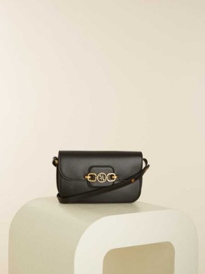 Black Guess Hensely Convertible Women's Shoulder Bags | 8271-UJGSF