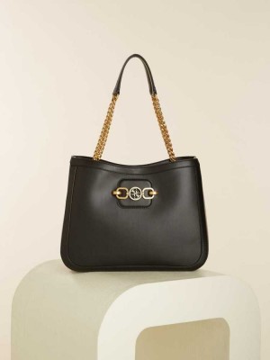Black Guess Hensely Girlfriend Women's Totes | 1278-EJQWC