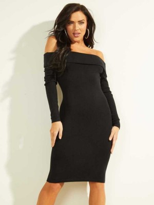 Black Guess Ines Women's Dresses | 7049-KERDJ