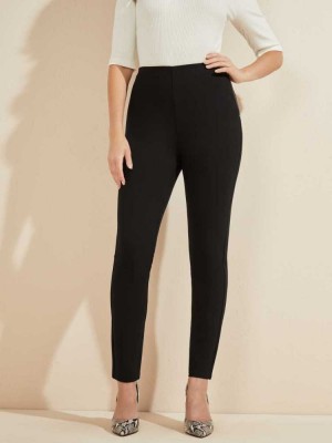Black Guess Jane Ponte Women's Leggings | 6851-FSYHG