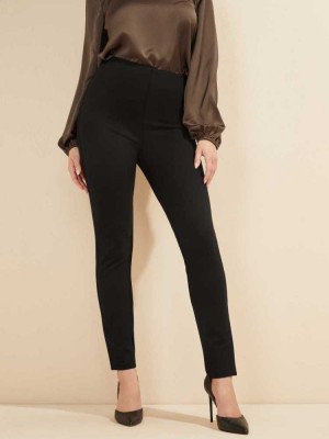 Black Guess Jane Ponte Women's Leggings | 2690-IHNJB