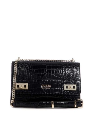 Black Guess Katey Convertible Women's Crossbodies | 7824-DVHAB