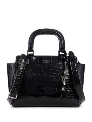 Black Guess Katey Girlfriend Women's Satchels | 5907-CSAUW