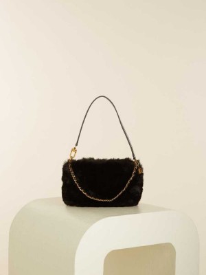 Black Guess Katey Luxe Mini Women's Shoulder Bags | 6132-ARIHM