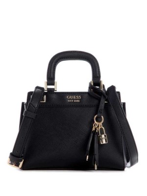 Black Guess Katey Mini Women's Satchels | 5167-ELOQS