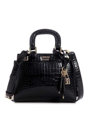 Black Guess Katey Mini Women's Satchels | 3428-IOCNY