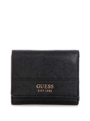 Black Guess Katey Trifold Women's Wallets | 1026-OFMUJ