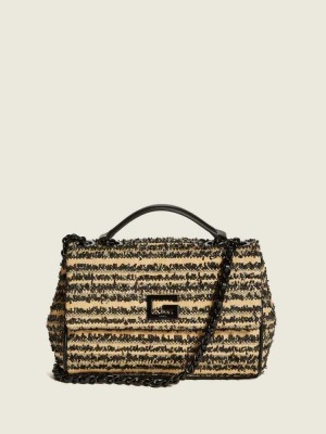 Black Guess Kimi Small Convertible Women's Crossbodies | 3264-AUKZI