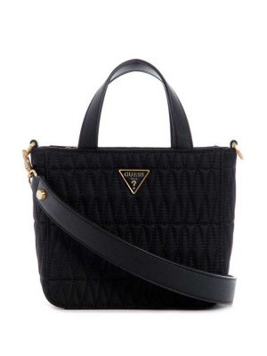Black Guess Layla Nylon Mini Women's Totes | 0513-AGRZE