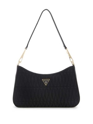 Black Guess Layla Women's Shoulder Bags | 2508-PIEMG