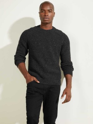 Black Guess Lester Hunter Jumper Men's Sweaters | 8357-VYGXI