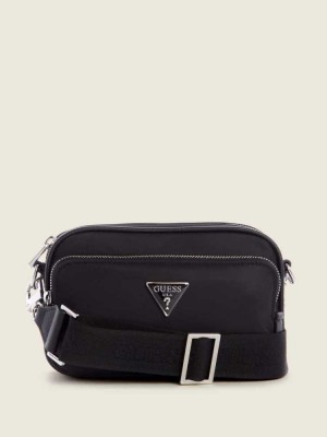 Black Guess Little Bay Camera Women's Crossbodies | 3658-LAZCR