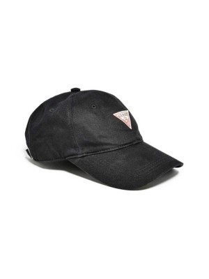 Black Guess Logo Baseball Women's Hats | 3956-NPBKE