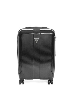 Black Guess Lustre 20" Spinner Suitcase Women's Luggage | 3957-GOLBW