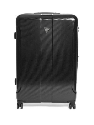 Black Guess Lustre 28" Spinner Suitcase Women's Luggage | 2469-CVZWA