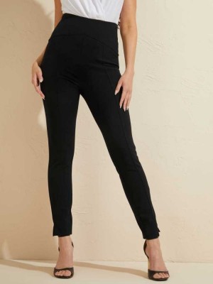 Black Guess Moxie Super High-Rise Skinny Women's Pants | 8471-KFXIL