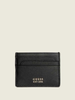 Black Guess NOELLE SLG CARD HOLD Women's Wallets | 7856-BIZLO