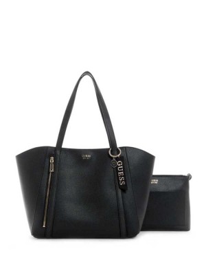 Black Guess Naya Women's Totes | 7530-UCXLB