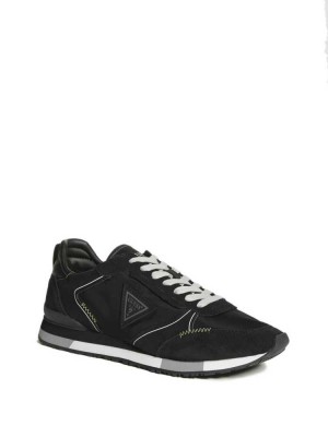 Black Guess New Glory Men's Sneakers | 4163-CHDIS