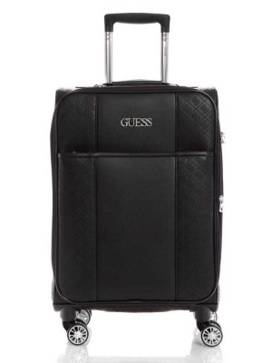 Black Guess Ninnette 20" 8-Wheel Suitcase Women's Luggage | 2193-ZHPOE