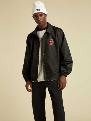 Black Guess Originals Coach Men's Jackets | 6710-GWKOH