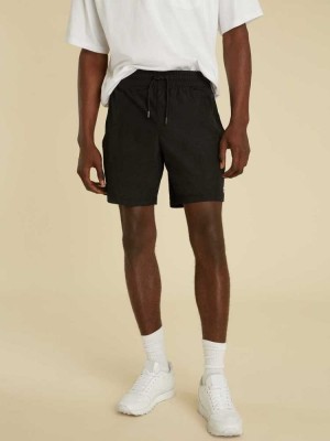 Black Guess Originals Kit Nylon Men's Shorts | 1279-GIDZE