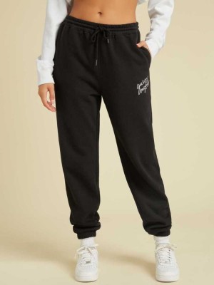 Black Guess Originals Women's Sweatpants | 1890-BLHYR