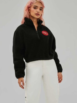 Black Guess Perry Sherpa Women's Jackets | 2694-GAKJV
