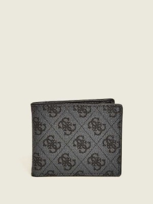 Black Guess Quattro G Pass Case Men's Wallets | 8127-PYMFC
